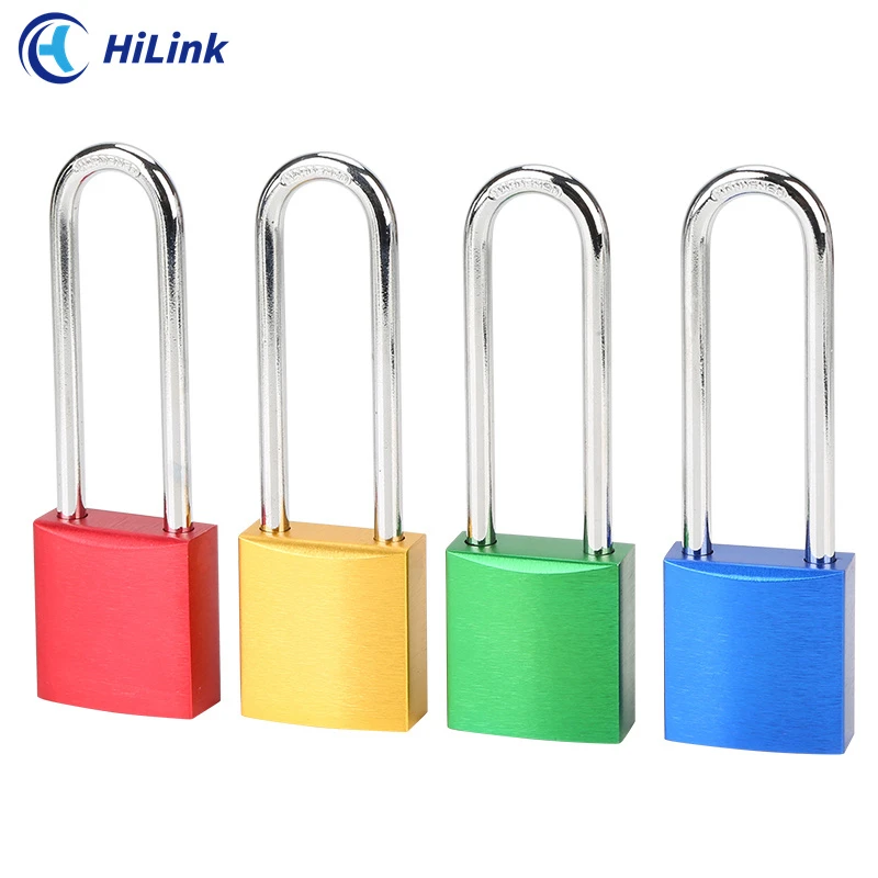 Automatic Pop-up Harded Durable 76mm Long Steel Shackle Anodized Aluminum Safety Lockout Padlock