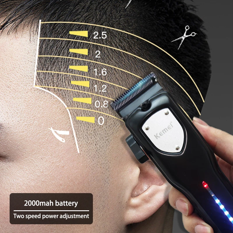 Kemei KM-2299 KM-2026 KM-5083 Professional Hair Clipper Kit Electric Shaver Male Hair Cutting Machine Men’s Trimmer Machine