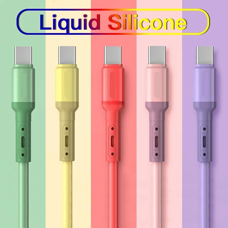 

2A Liquid Silicone Mobile Phone Cable Fast Charging Data Cable Type-C Interface Mobile Phone Accessories for Samsung Huawei
