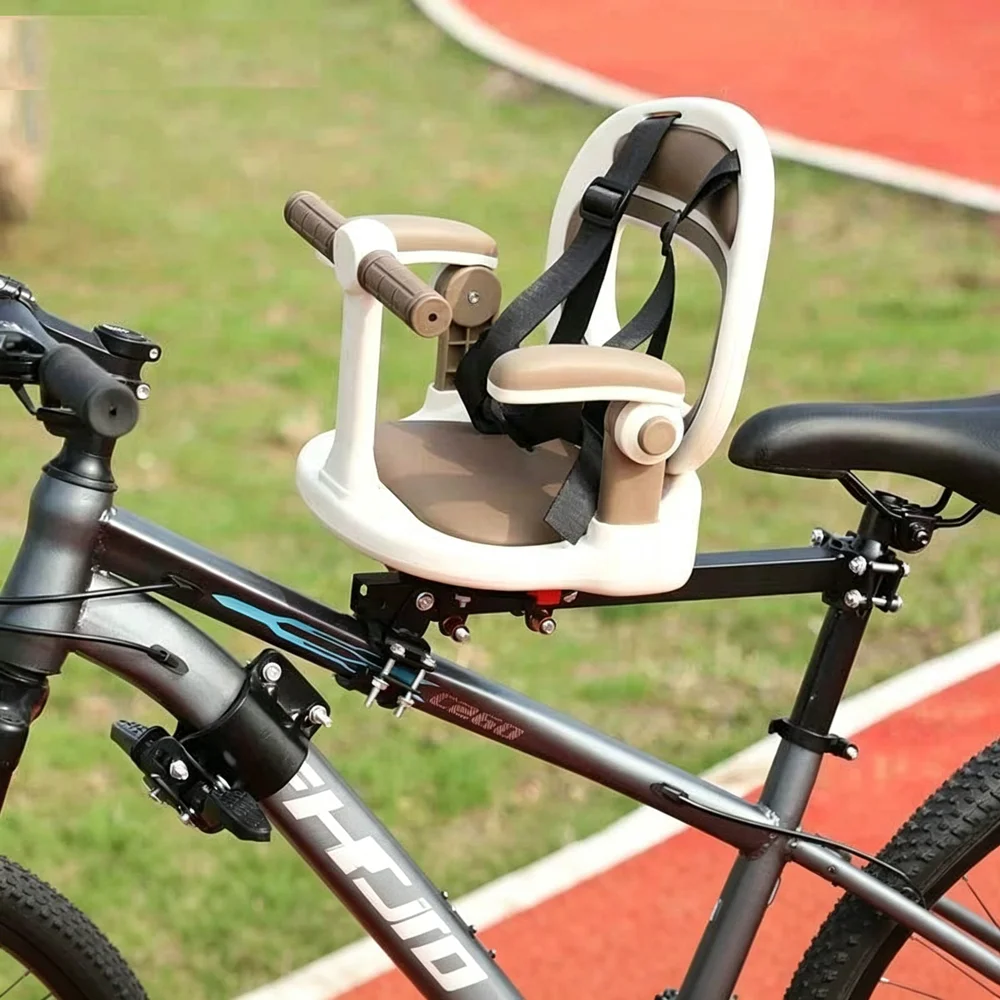 

Bike Seat with Handlebar Attachment, Detachable Front Mounted Child Bicycle Seats with 360-degree Rotation for Mountain Bikes