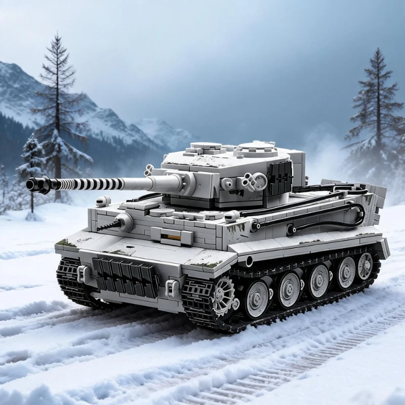 12GO 97012 Tiger Tank NO.04S MOC Tank Model Building Blocks Toy Classic Model Series 3D Assembly Model DIY Combined model Gifts