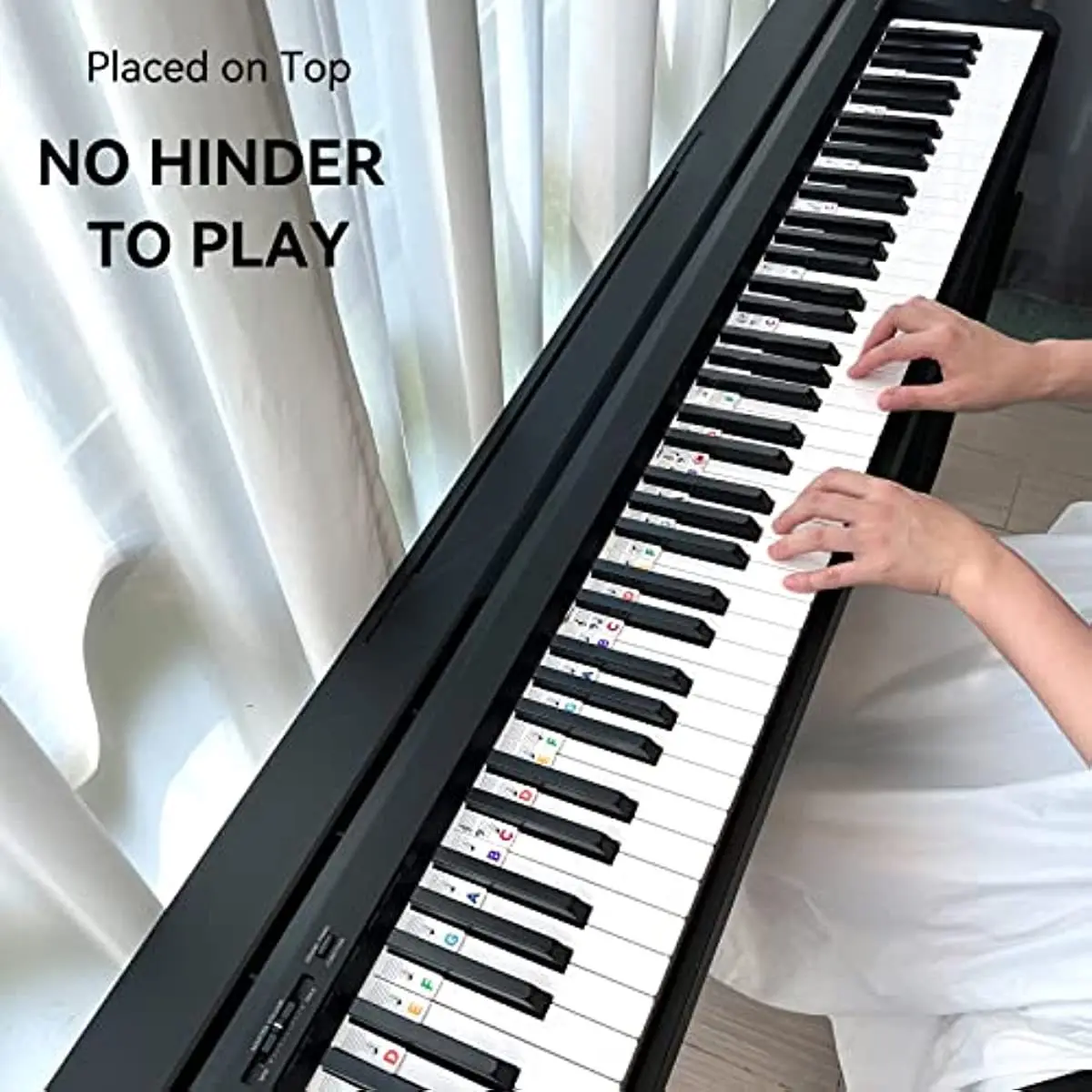Detachable piano keyboard note label for learning, a beginner's piano guide, 88-key full-size, no need for stickers, reusable