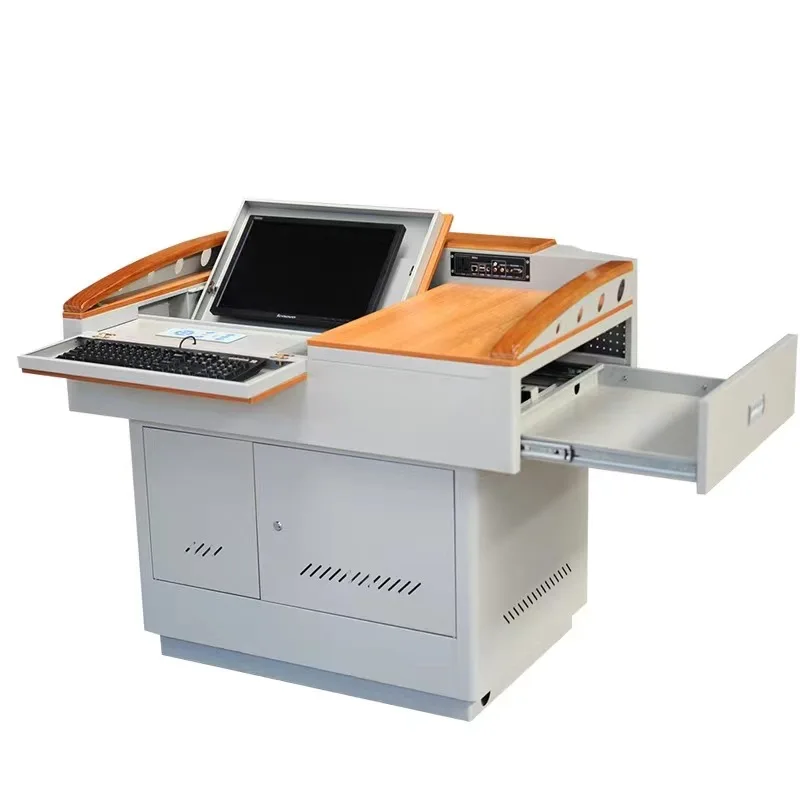 Multimedia Podium Steel School Classroom Teacher Podium Multifunctional Conference Podium Teacher