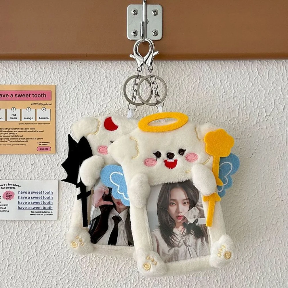 Whimsical Plush Card Holders & Pendants Photocard Bag Cute Cartoon Kpop Idol Photocard Holders Id Credit Card Storage Case