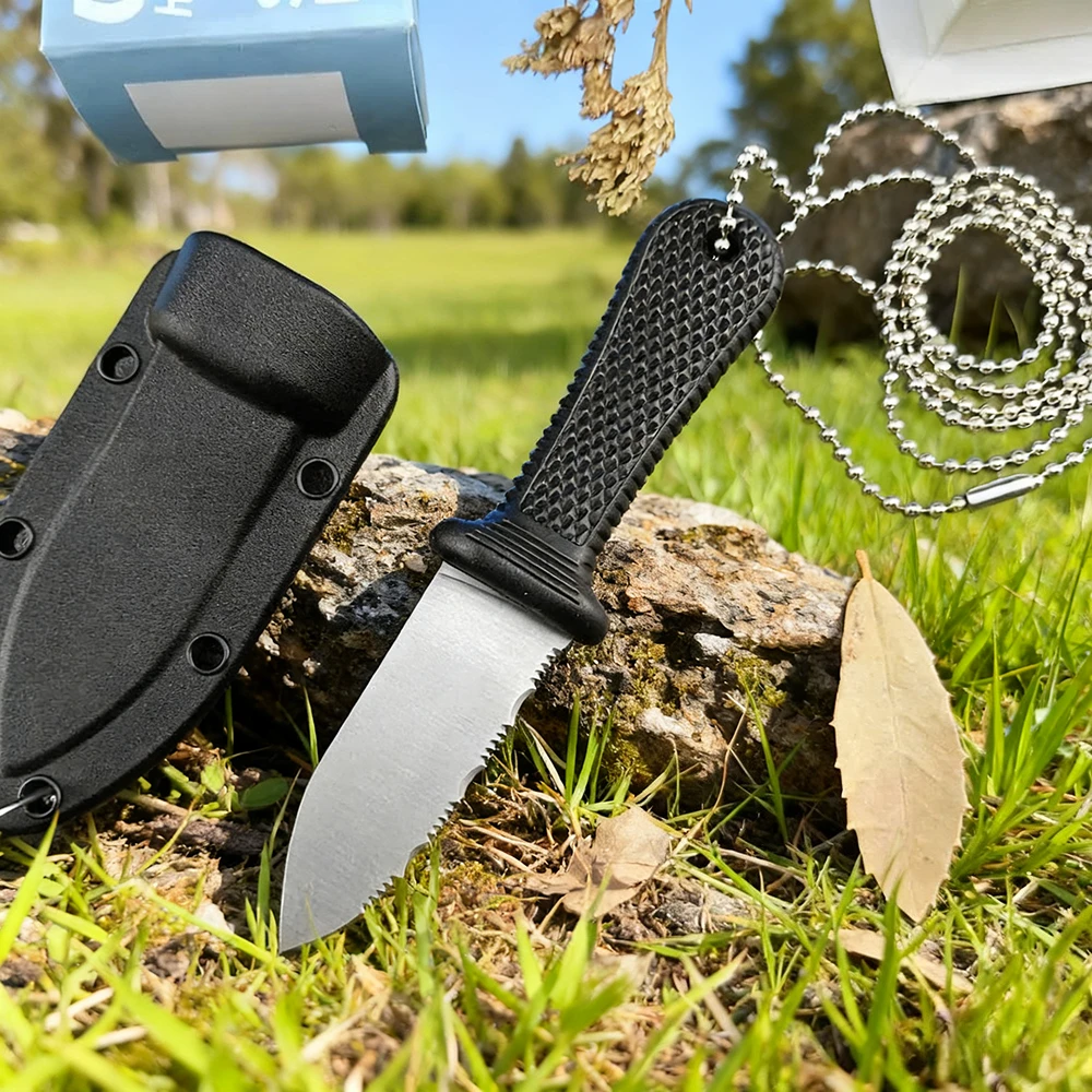 

Super Edge Necklace Fixed Blade Knife Pocket Knife 440c Blade Nylon Fiber Handle Tactical Knife Protable Hunting EDC Multitool