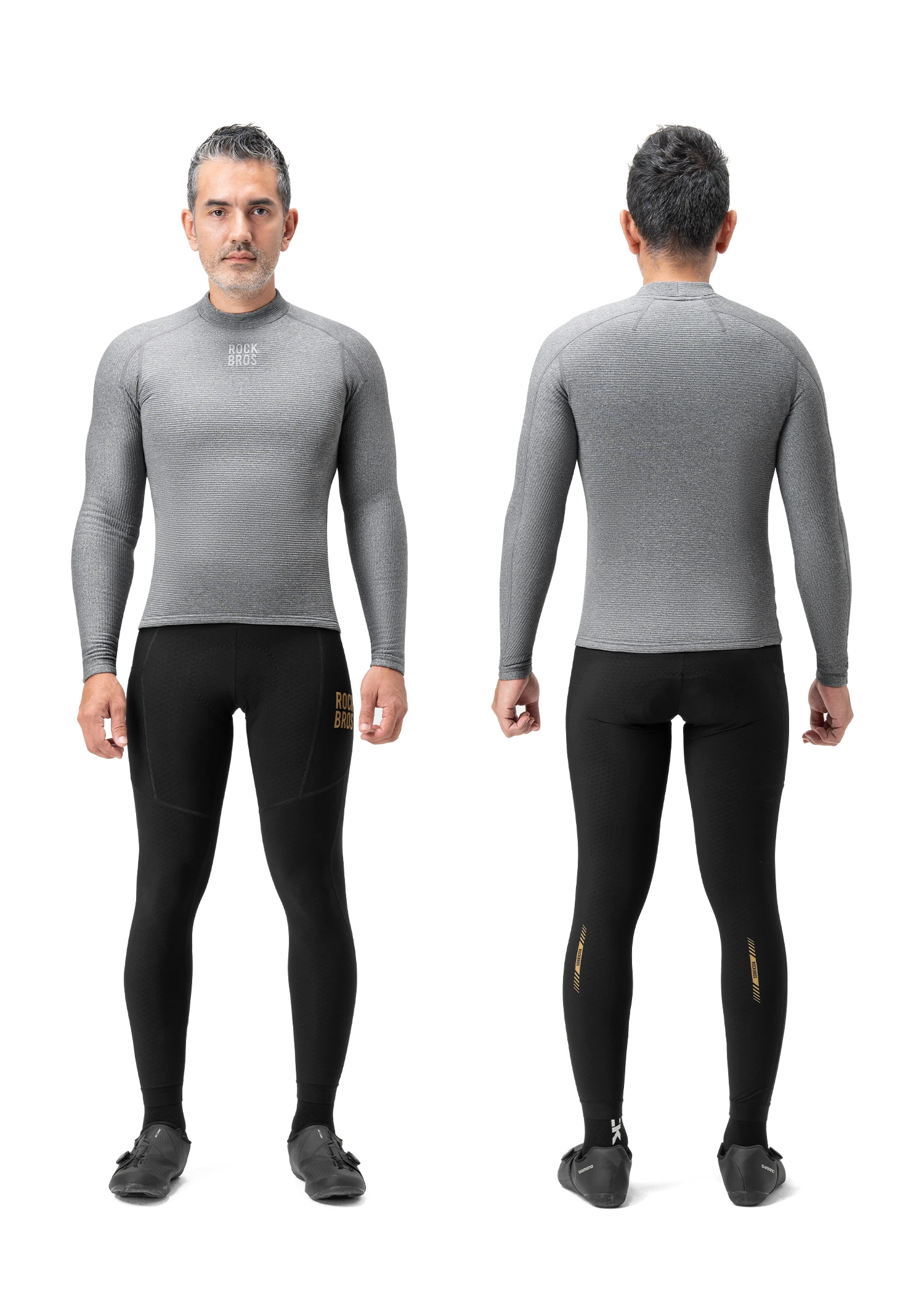 ROCKBROS Winter-Fahrradbekleidung, Woll-Wärme-Innenschicht-Oberteil, Feuchtigkeitsableitend, Fleece-Gefüttert, Weiche, Hautfreundliche Fahrrad-Unterwäsche – Detail 7
