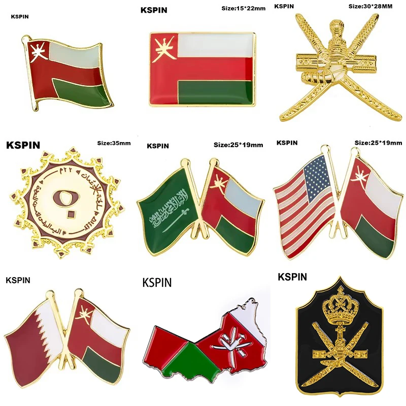 

Oman Flag Laple Pin Badge Brooch