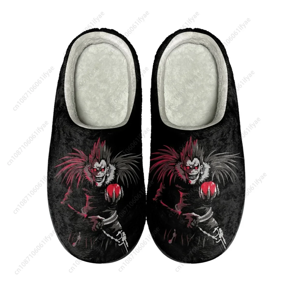 

Индивидуальные женские зимние домашние тапочки Death Note Ryuk, хлопковые, нескользящие, мягкие, теплые, для дома, подарки на Хэллоуин