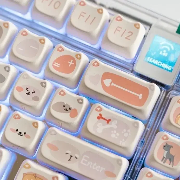 Imagem -05 - Cute Cat Keycaps para Teclado Mecânico Square Keycaps Sublimação Térmica Cute Gift Alice Novo 2.25 u 2.75u