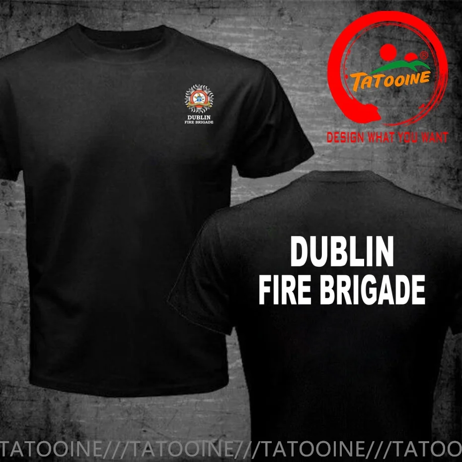 Dublin Fire Brigade DFB Logo T Shirt Men Fashion Trendy Casual Clothing Stylish Tops Tee Shirt Leisure Tshirt Men's T-Shirt