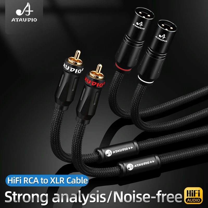 HiFi RCA to XLR Audio Cable 6N OFC Pure Copper Gold Plated Plug RCA Male to XLR Male/Female for Speaker Interconnect Cable