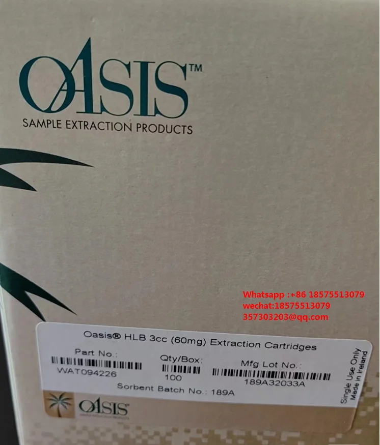 For Waters WAT094226 Solid Phase Extraction Small Column Oasis HLB 3cc/60mg,100/ Box 1 Piece