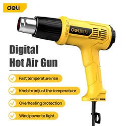 Deli Hair Dryer Heat Gun Hot Air Gun Air Dryer for Soldering Thermal Blower Soldering Station Shrink Wrapping Tools 1800/2000W