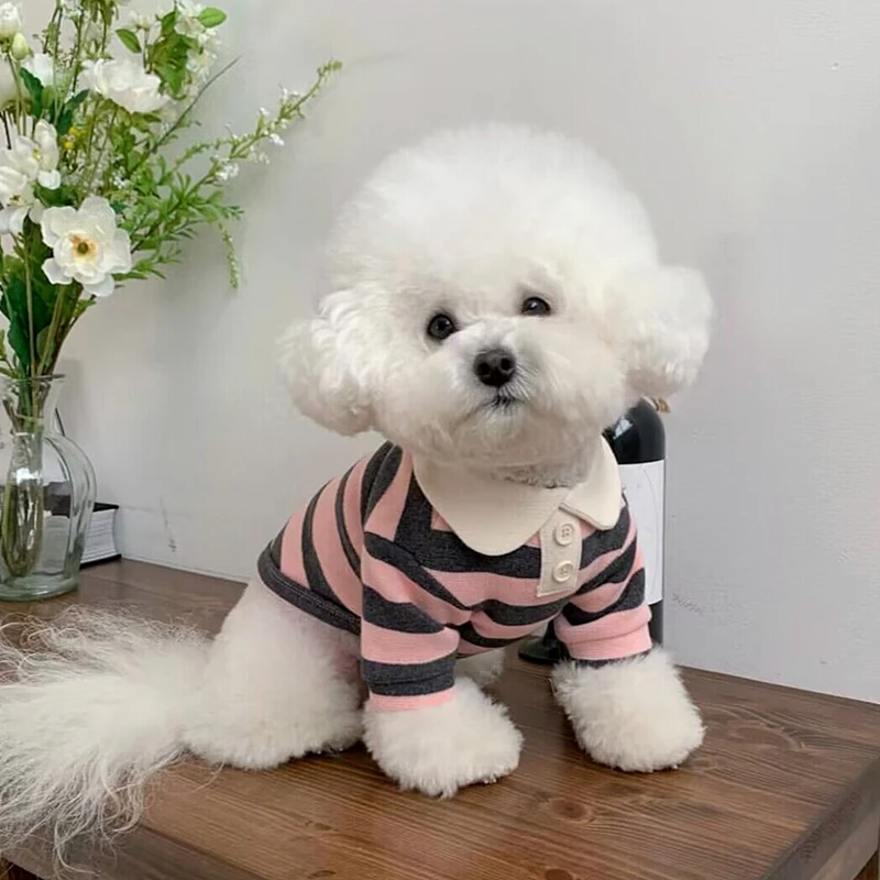 Summer Dog Shirt Fashion Dog Clothes Cute Strip Pet Puppy Thin Shirt Soft Cat Vest Pet Kitten Dog Clothing Chihuahua Dog Clothes