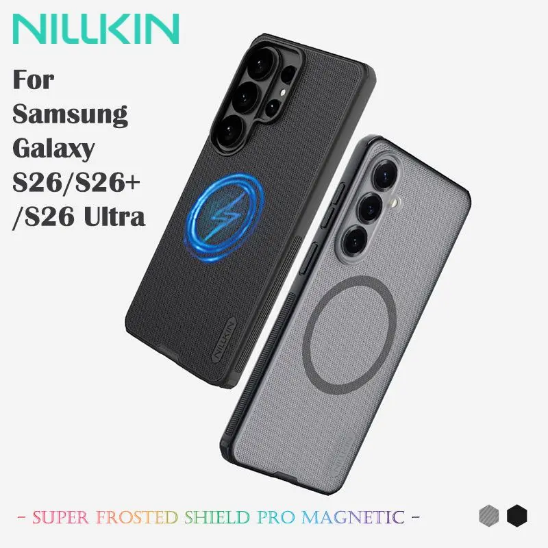 Para Samsung Galaxy S26/S26 +/S26 Ultra Case com revestimento UV fosco, capa protetora fosca NILLKIN, aderência confortável, à prova de poeira