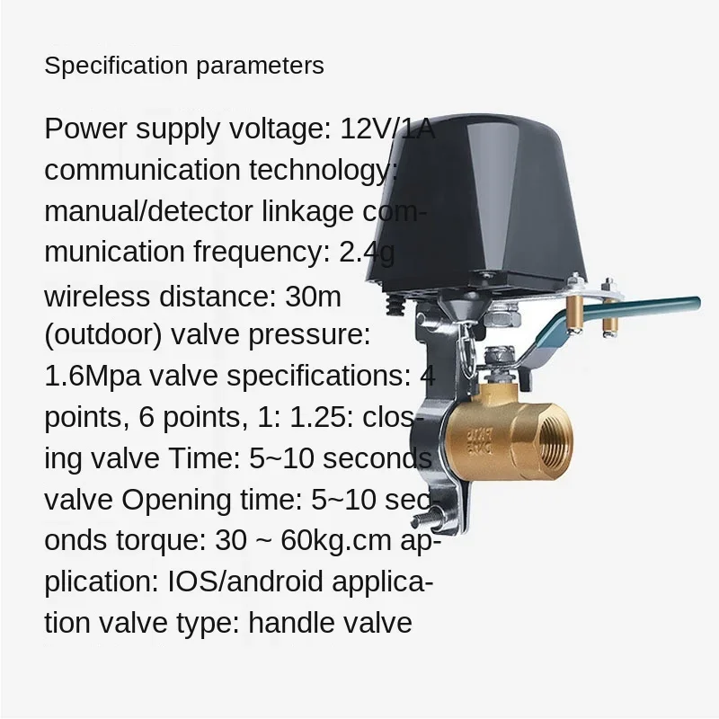 Válvula manual de Gas/válvula de Control de automatización del hogar inteligente para Gas, funciona con el asistente de Google Alexa