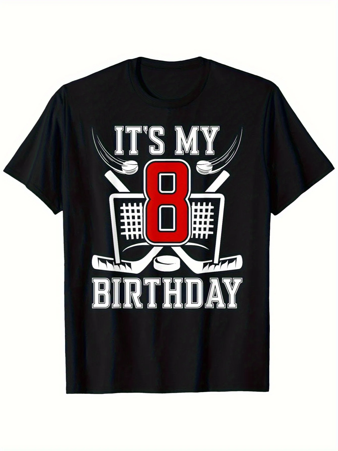 

8th Birthday Ice Hockey Boy 8 Year Old Ice Hockey Player T-Shirt
