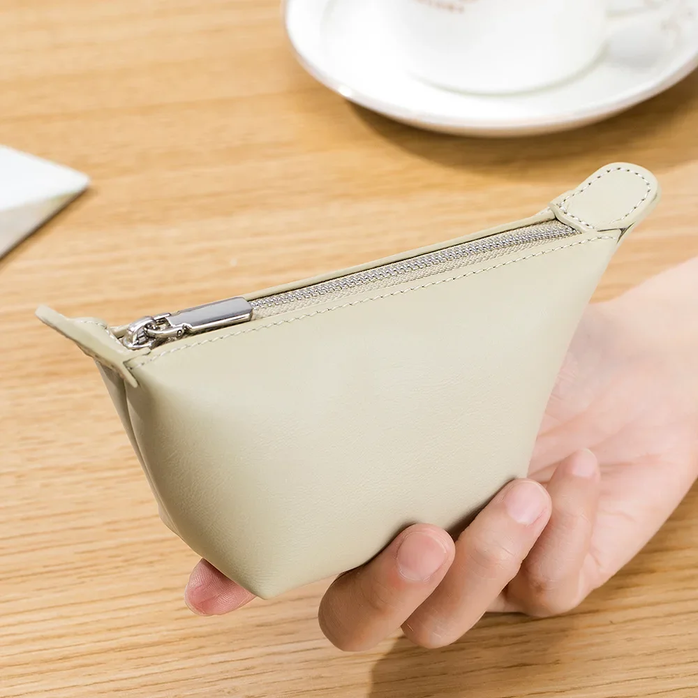 Genuine Leather Creative Mini Dumpling Coin Purses Women's Vegetable Tanned Cowhide Niche Coin Key Storage Bag