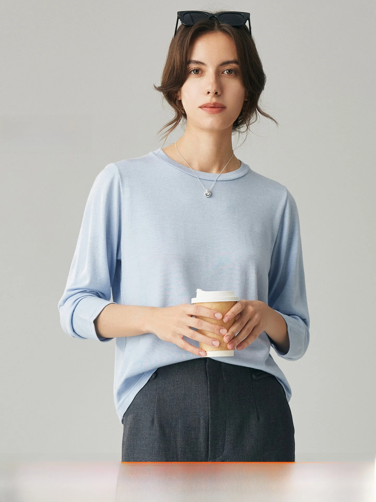 

Zhaojun Simple Lazy Sle, тонкий шерстяной цветной базовый слой, универсальный трикотаж для женщин, осень-зима