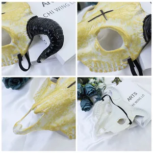 Halloween Mask Sheep Head von Cabra Cabra für Festival Halloween Party Festival Cosplay Maske Gesichtsmaske Komplette Dekoration 10 Hauptverkäufe Mascara de Carneiro - №9
