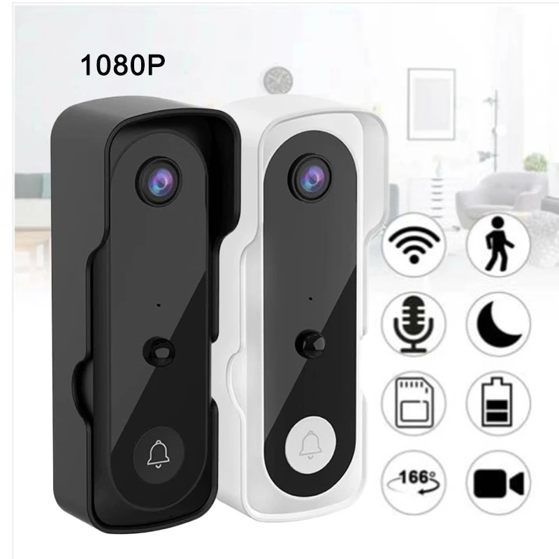 2MP 1080P Tuya/Ubox APP Wireless WIFI IP campanello IR Night Vision videocitofono campanello visivo con campanello per interni