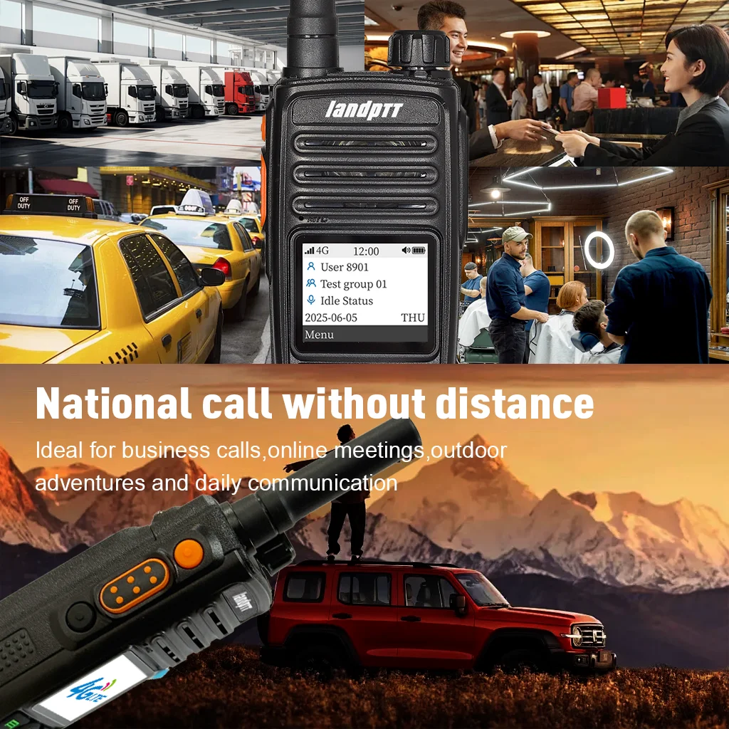 Landptt talkie-walkie 4G POC réseau longue portée plate-forme gratuite grande batterie gamme mondiale Communication carte Sim Radio LH800