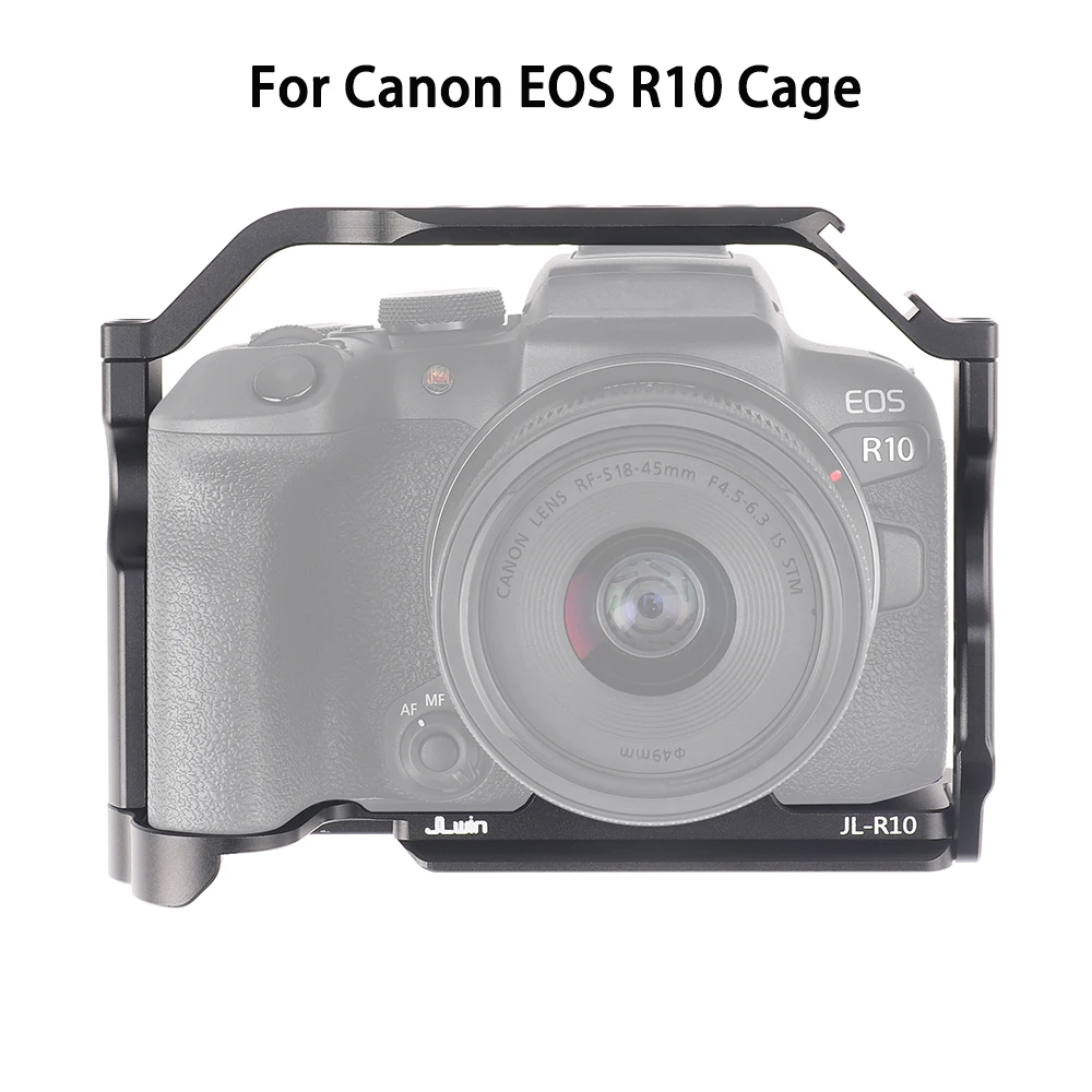 

R10 Metal Camera Cage Rig for Canon EOS R10 DSLR Camera Extension Protective Frame with Cold Shoe Mount 1/4 3/8 Threaded Holes