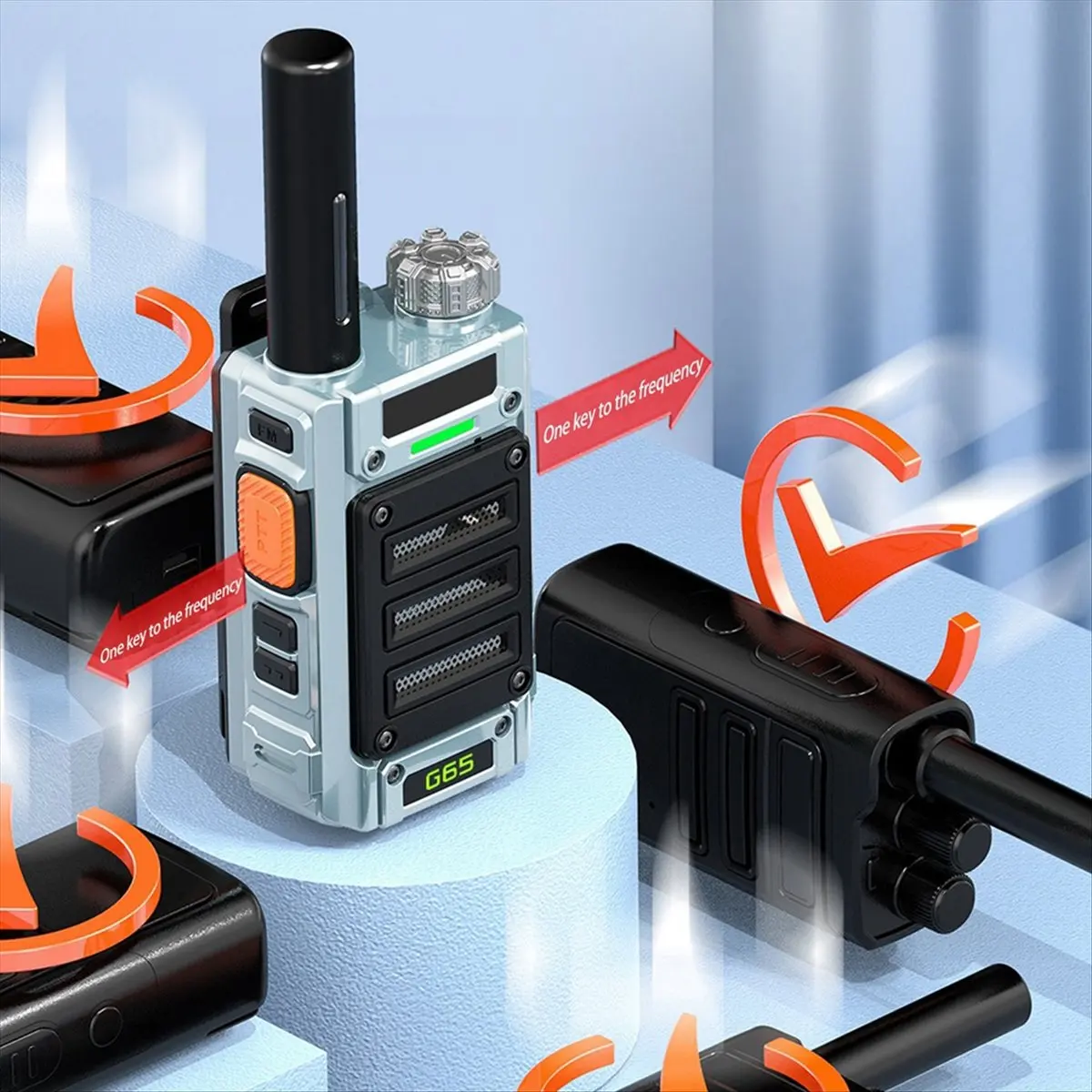 A64i g65 walkie talkie uhf fm rádios de longo alcance portátil presunto amador rádio bidirecional comunicador profissional para crianças, a