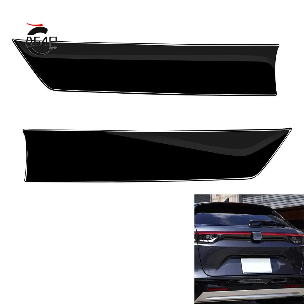 

A64P-For Honda HRV HR-V Vezel 2021 2022 Exterior ABS Glossy Black Rear Door Trunk Strip Tailgate Edge Moulding Trims Cover