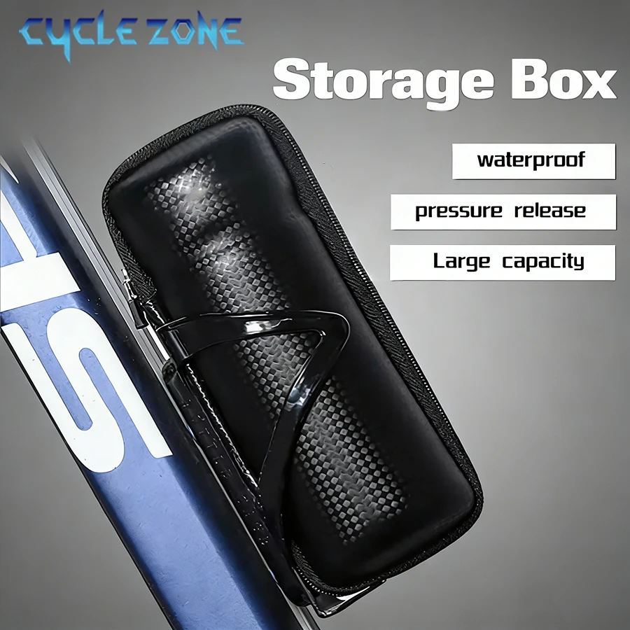 Cycling Bicycle Storage Box Portable MTB Road Bike Repair Tool Kit Waterproof Apply Bottle Cage Storage Bottle Bag Accessories