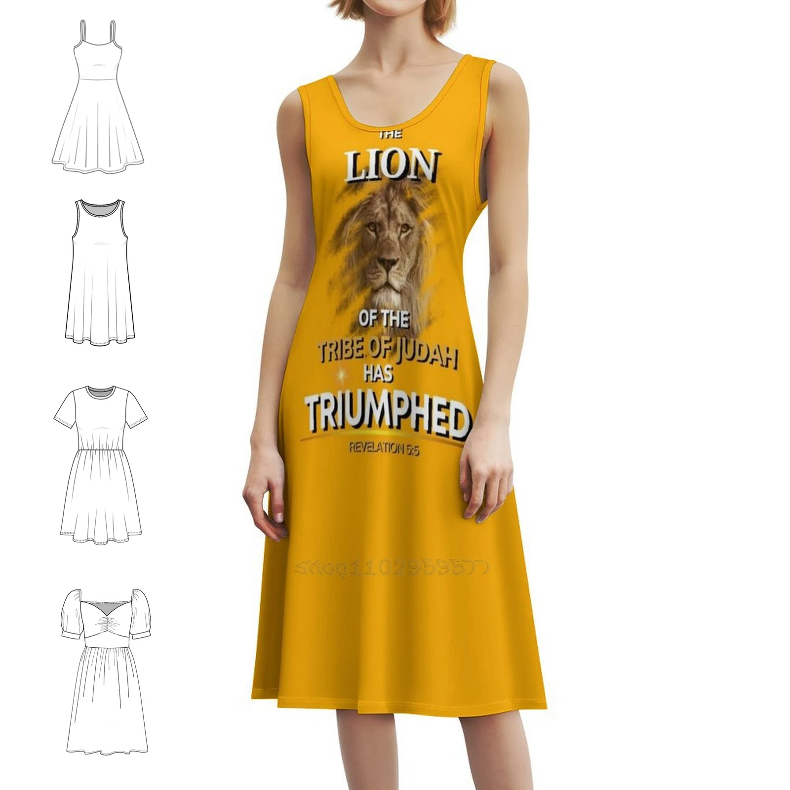 

Лев племени Юды есть женское уличное праздничное платье с модным принтом Клубная одежда для женщин Иисус Бог Христианская вера