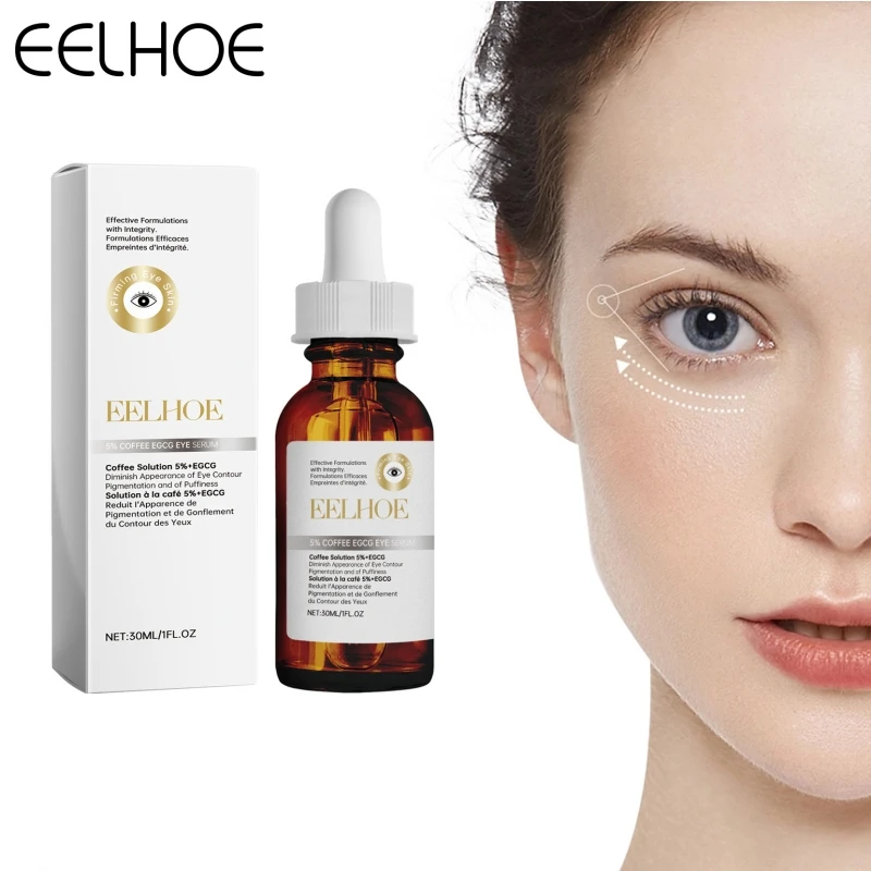 30ml EELHOE Coffee Solution 5% + EGCG Face Serum Moisturizing Hydrating Firm Skin Nourishing Facial Eye Essence Beauty Skin Care