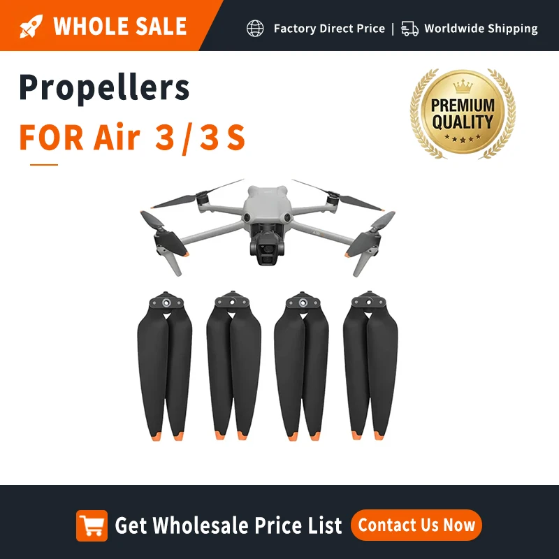 

Factory Direct For DJI Air 3/3S Quick Release Propeller Low Noise Blade Drone Replacement Repair Accessories Wholesale Supply