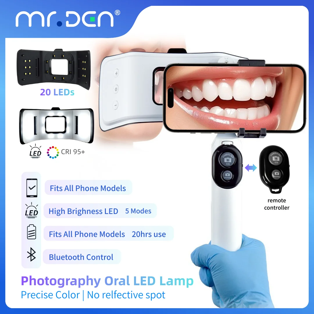 MR DEN Dental Flash Photography Light LED Photo Video Flash Light Oral Lamp with Polarizer Dentist Tool for Dentistry
