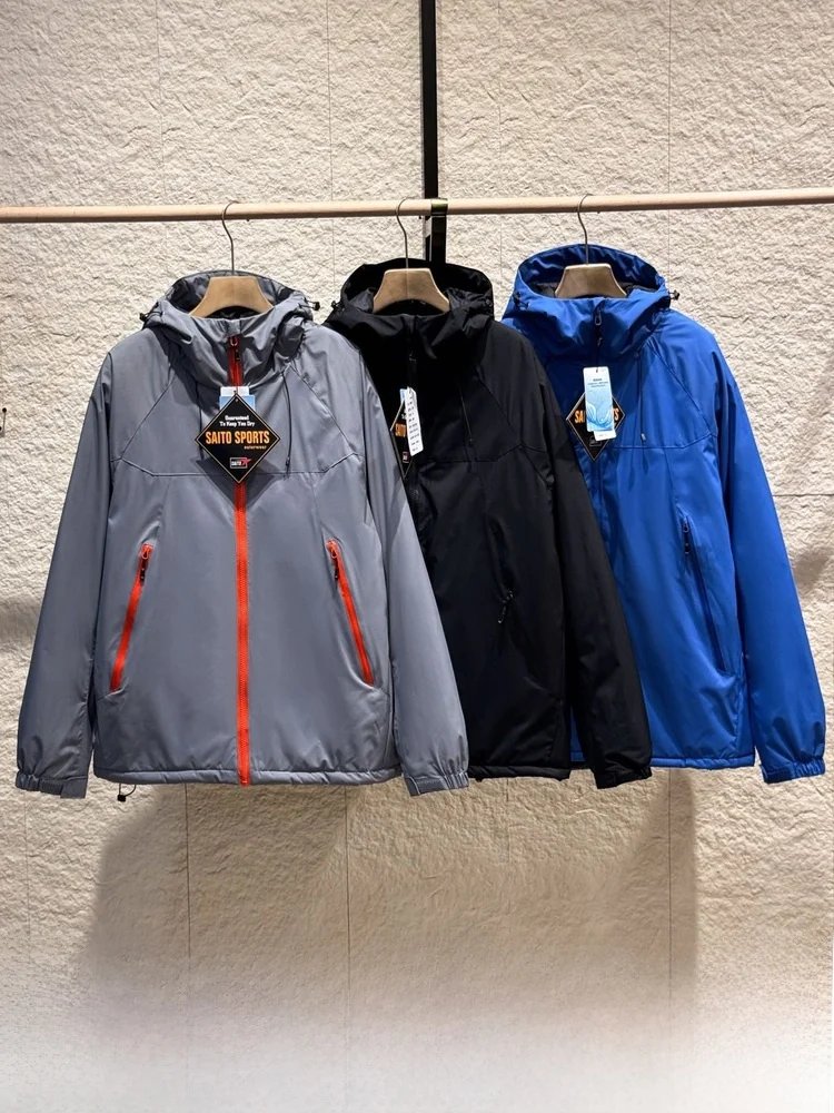 

Доисторический зверь 3D стеганое мужское хлопковое джет на открытом воздухе теплое ветрозащитное водонепроницаемое осенне-зимнее пальто с капюшоном