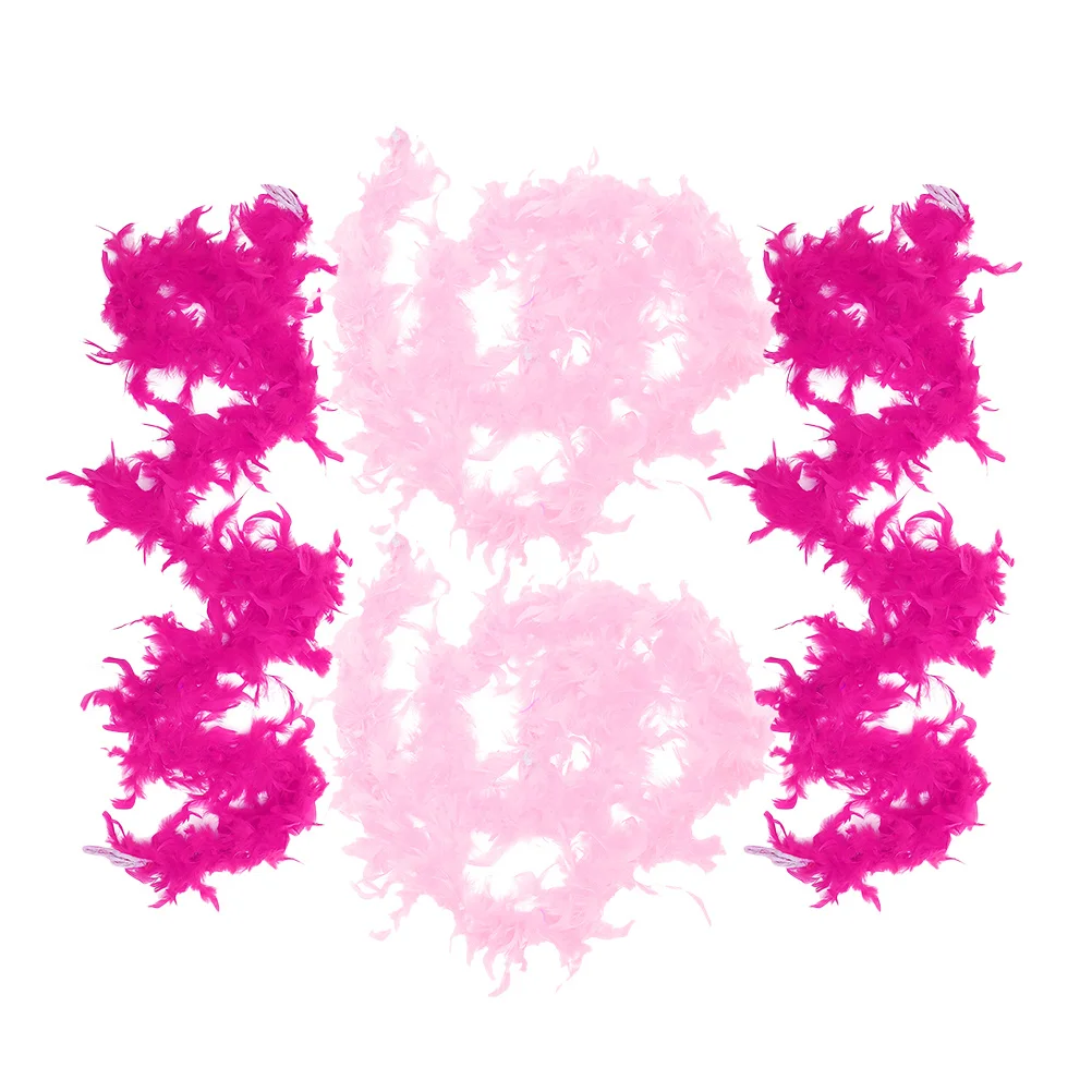 4Pcs Plume Strips Decorations Soft Comfortable Boa for Party Costumes DIY Accessories Boa Accessories Boas for Party