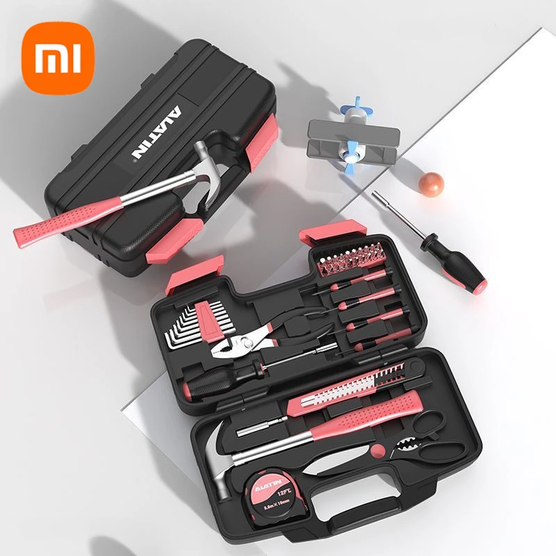 Xiaomi Multifunctional Repairing Toolbox Hardware Combination Tool Kit Hand Household Ratchet Screwdriver Hammer Measure Toolbox