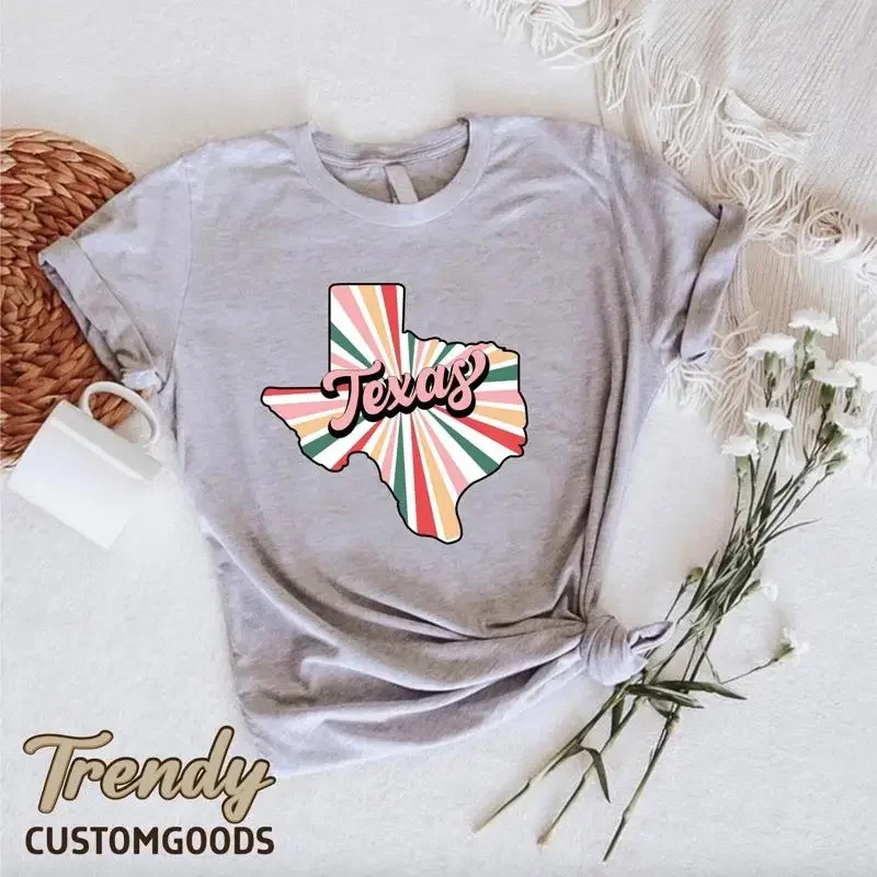Texas Map T Shirt Vintage State Women Texan Lover Fan s Homeland