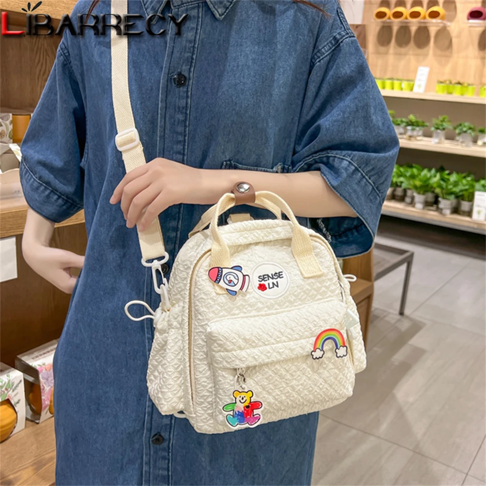 New Small Student Bag Quality Nylon Solid Color Ladies Backpack Fashion Multifunctional Women Travel Bags Mochilas De Mujer Sac