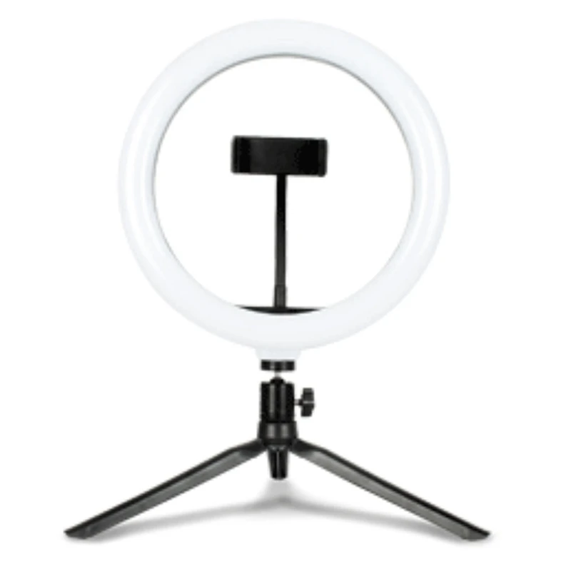 

ABJA-LED Circular Fill Light With USB Adjustable Desktop Triangle Bracket And Remote Control For In The Live Broadcast Room