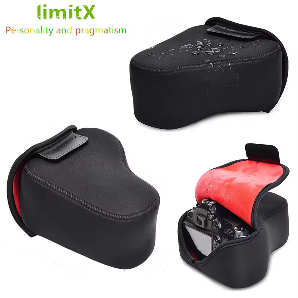 תיק צילום ניאופרין פנימי למצלמות DSLR עבור קנון EOS 2000D 4000D 800D 850D 200D 250D 1200D 1300D T8i T6 T7i SL2 SL3 T7 T100 עדשת 18-55 מ\\\"מ