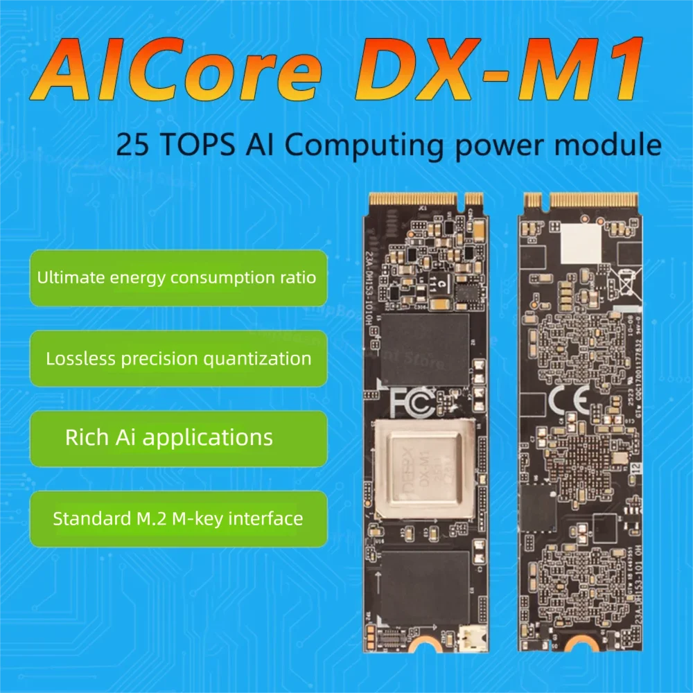 

AICore DX-M1 25TOPS M.2 AI Acceleration Module for Computer Vision Applications
