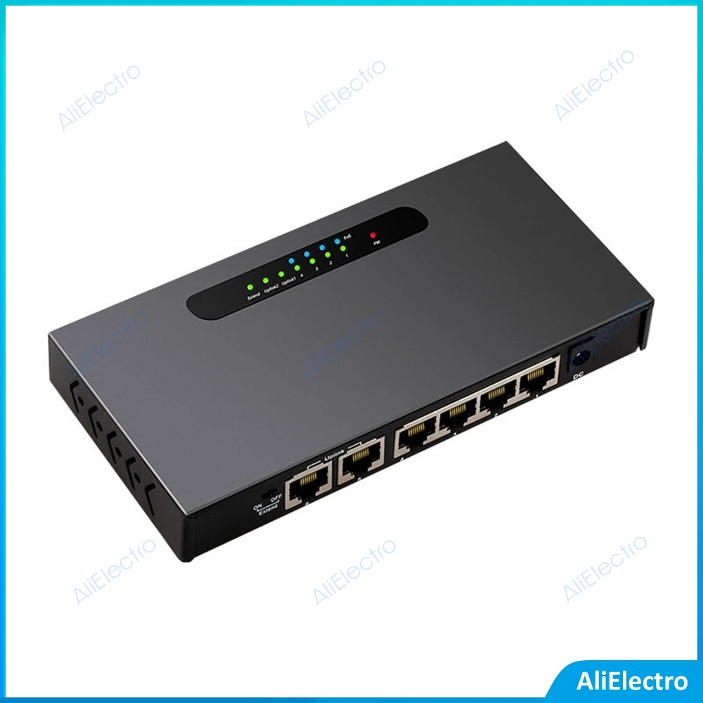 POE Switch 65W 4Port 10/100 PoE+2Port Uplink Ethernet Switch Iron Shell Network Switch for IP camera/Wireless AP/CCTV