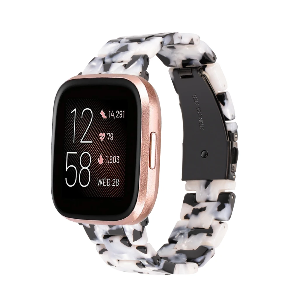 Mới Nhựa Dây Đeo Tay Fitbit Versa 2/ Versa/ Versa Lite Thay Thế Dây Đeo Đồng Hồ Thông Minh Smartwatch Phụ Kiện Cho Nam Nữ màu Tím