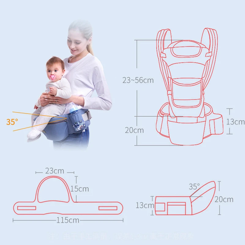 Ergonomic Baby Carrier Backpack Infant Baby Hipseat Carrier Front Facing Ergonomic Kangaroo Baby Wrap Sling Travel Backpack