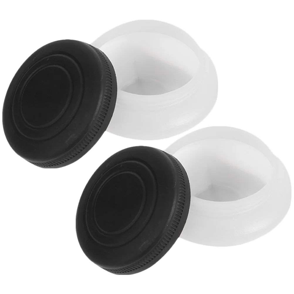 

2 Pcs with Cover Color Pencil Pot Travel Espresso Rinse Stainless Steel Ramekins Pigment Mixing