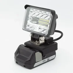 Lampada da lavoro a LED per Hitachi (Hikoki) 18V BSL1830 BSL1850 Batteria al litio senza fili da campeggio portatile