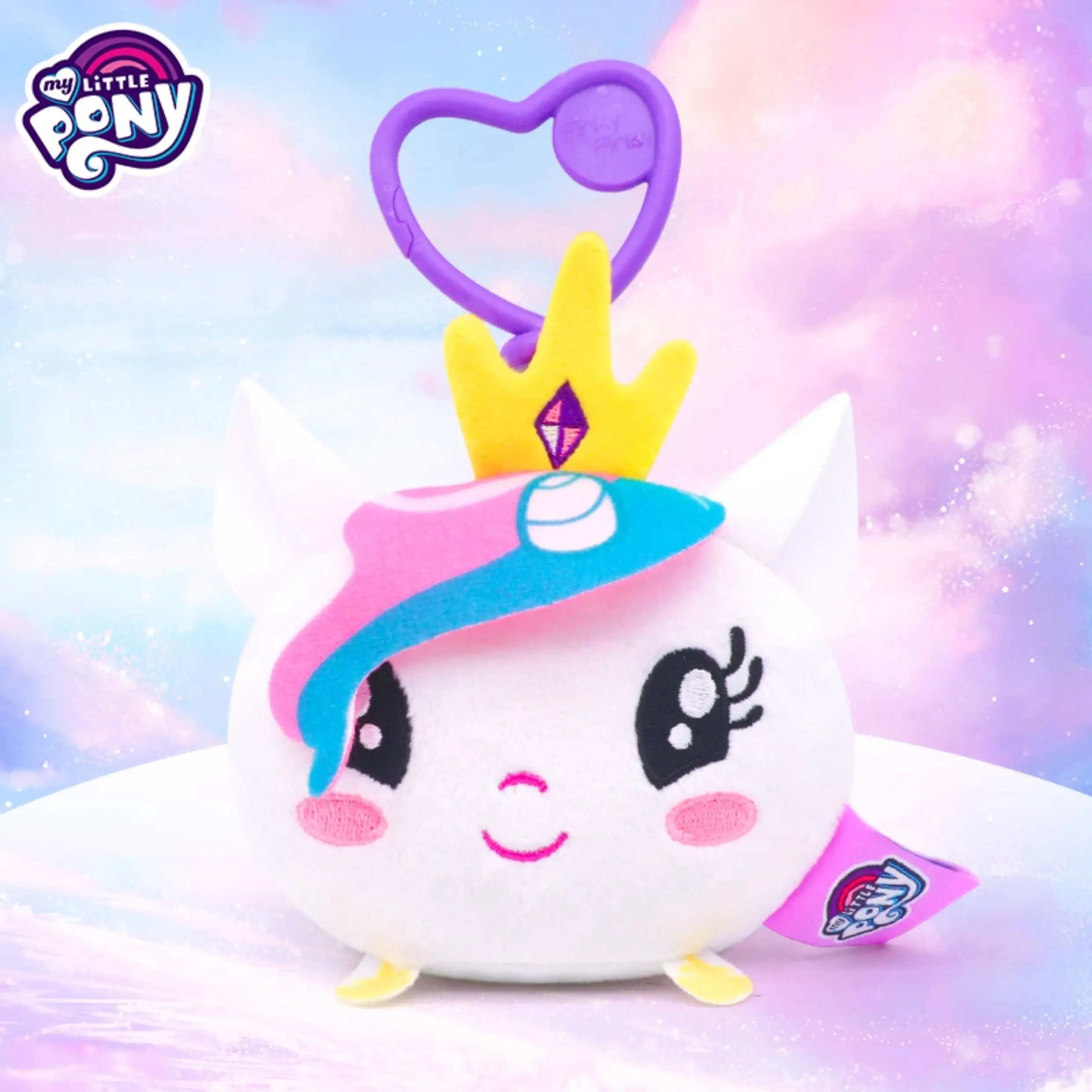 My Little Pony Plush Keychain Blind Box Pinkie Pie Twilight Sparkle Kawaii Soft Doll Bag Charm Heart-Shaped Keyring Gift - view 4