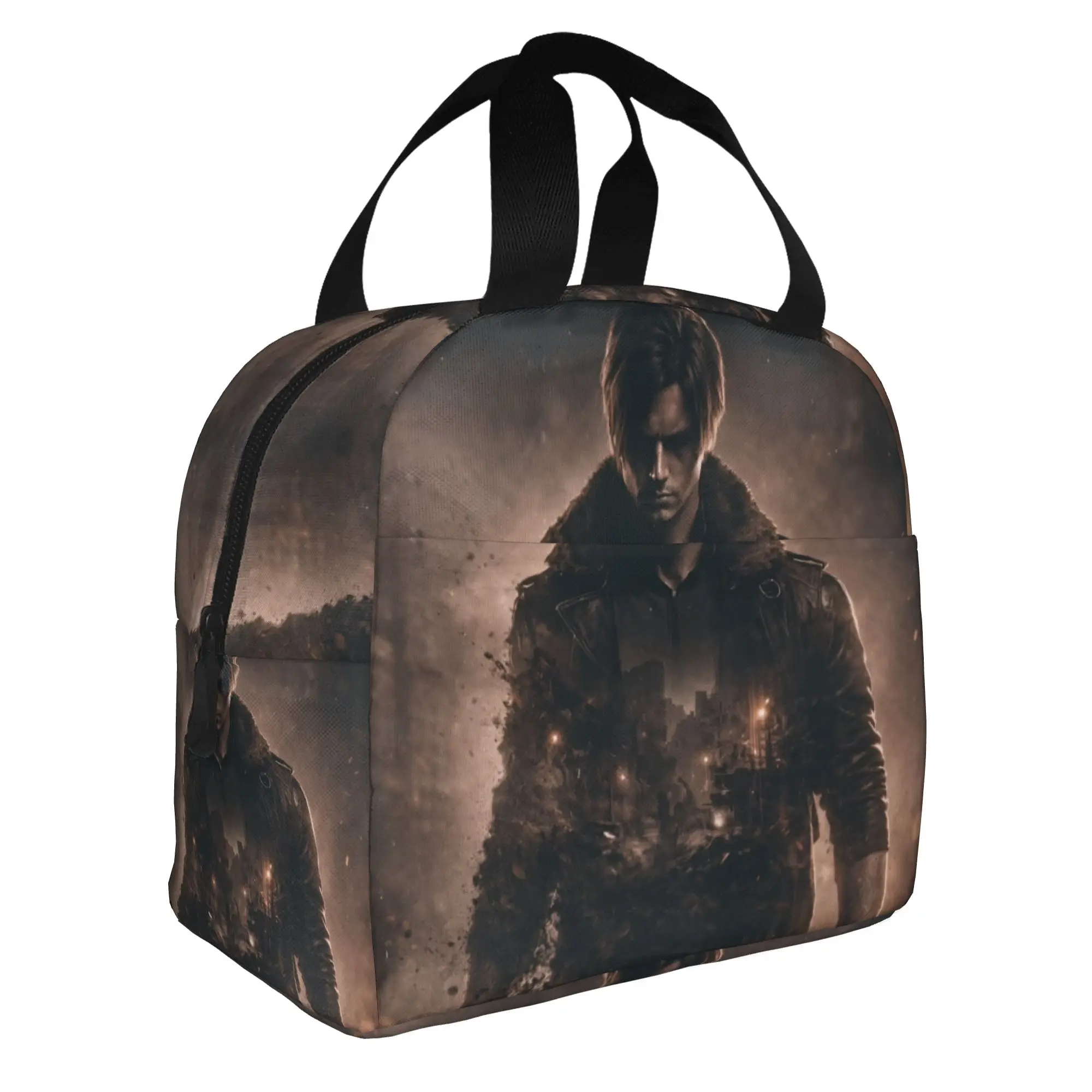 R-Residents Evils 9 Thermal Insulated Lunch Bag Action Adventure Game Portable Lunch Tote for Outdoor Picnic Storage Food Box