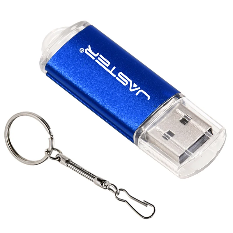 JASTER Hoge snelheid USB 2.0 Flash Drive Mini plastic pendrive 128M 4GB 16GB 32GB 64GB 128GB Met sleutelhanger Memory stick Pen Drive